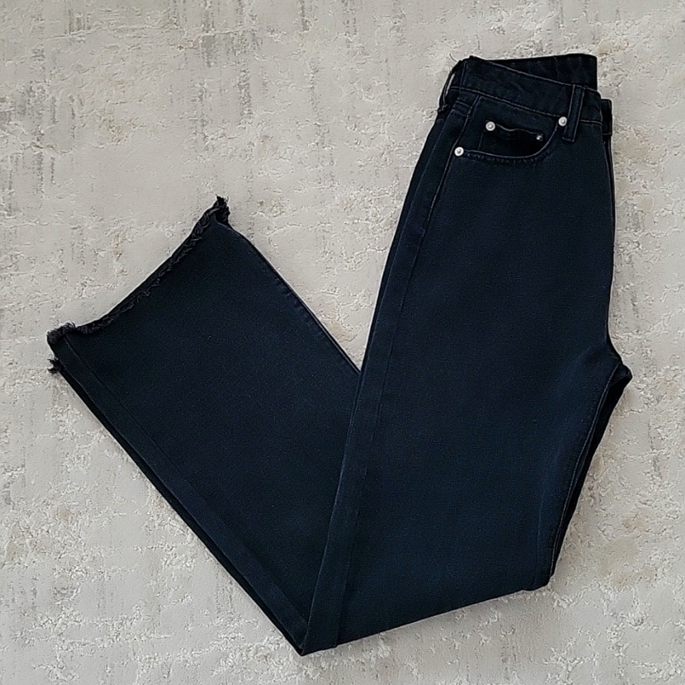 WOMEN'S BLACK PRINCESS POLLY JEANS WIDE LEG SIZE 0 $78